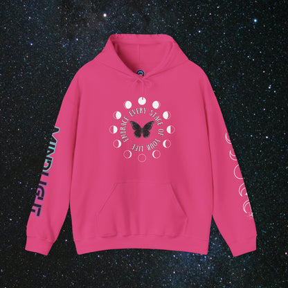 Chrysalis Women's Pullover Hoodie - MindLight Apparel - Chrysalis Women's Pullover Hoodie - Heliconia - S -