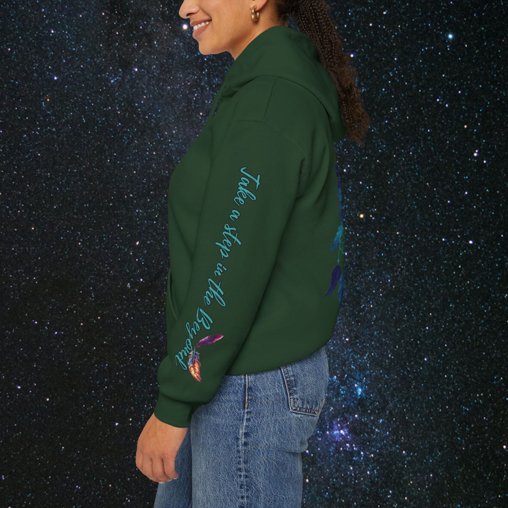 Cosmic Dream Walker - Women's Pullover Hoodie - MindLight Apparel - Cosmic Dream Walker - Women's Pullover Hoodie - Dark Chocolate - S - 