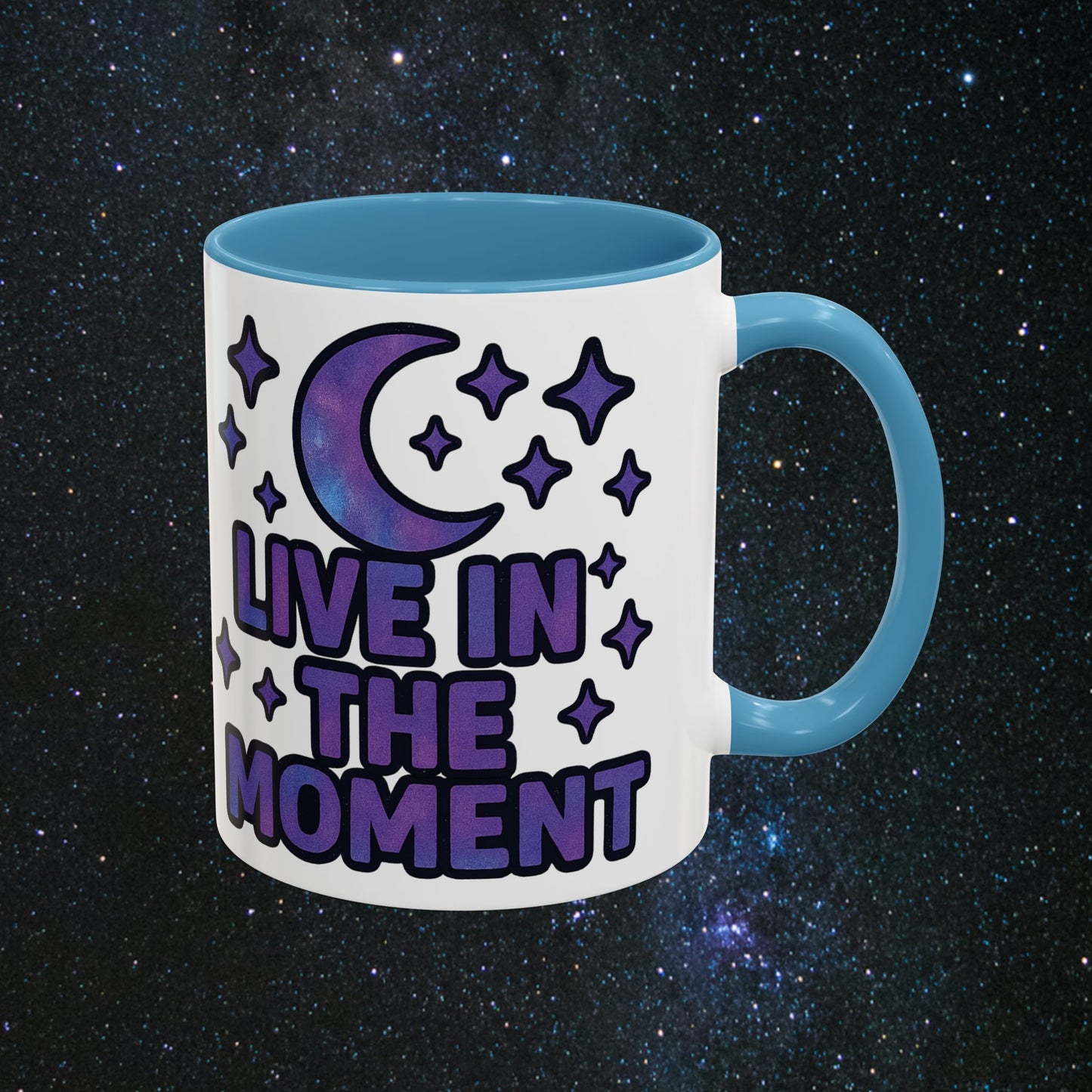 Live In The Moment Accent Coffee Mug