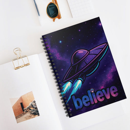 MindLight Believe Spiral Notebook - Ruled Line