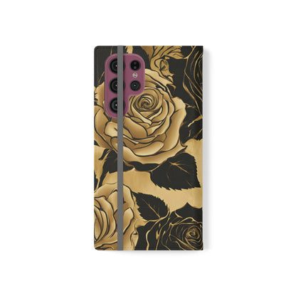 Golden Rose Flip Case - MindLight Apparel - Golden Rose Flip Case - Samsung Galaxy S21 Ultra - -