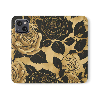 Golden Rose Flip Case - MindLight Apparel - Golden Rose Flip Case - iPhone 13 - -