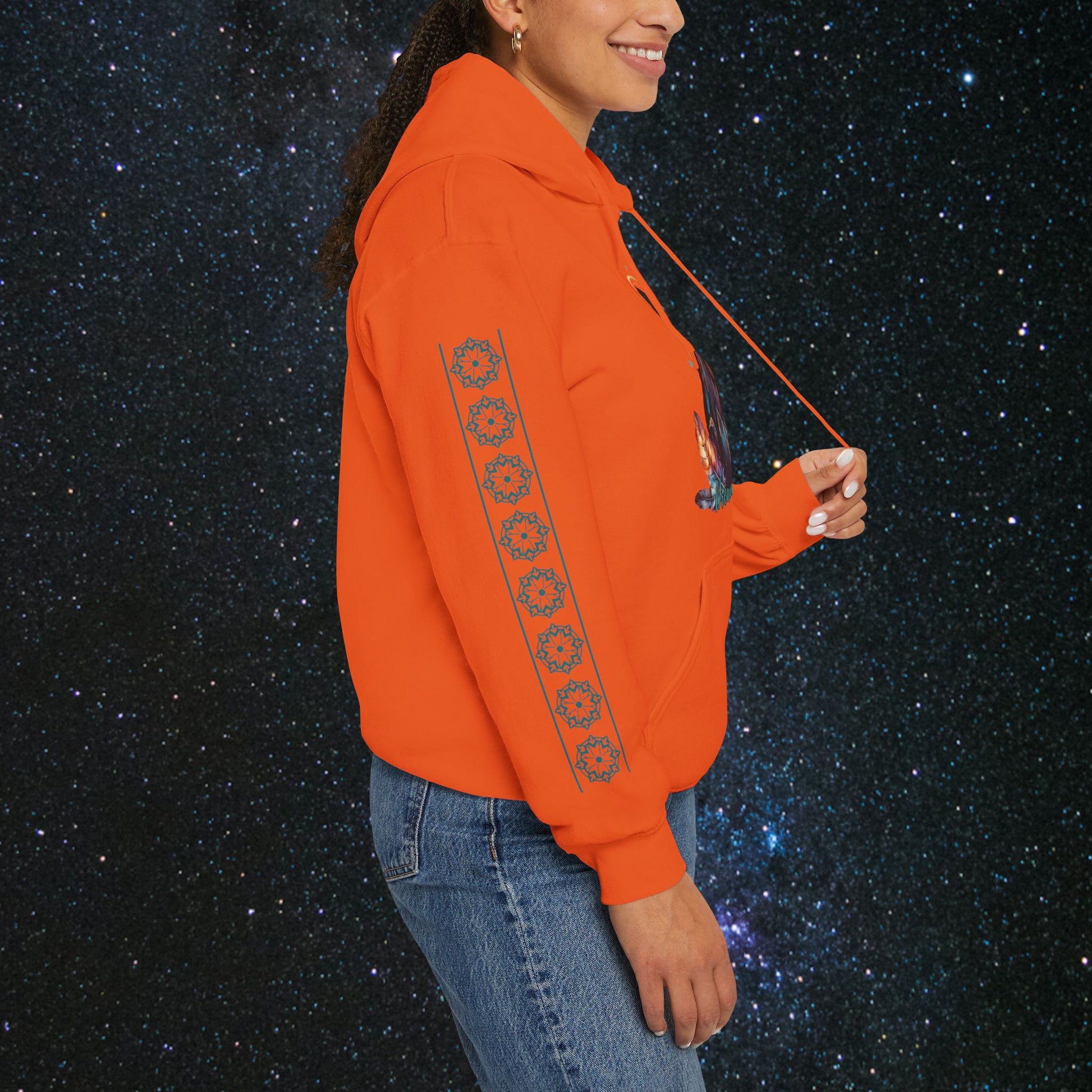Cosmic Dream Walker - Women's Pullover Hoodie - MindLight Apparel - Cosmic Dream Walker - Women's Pullover Hoodie - Dark Chocolate - S - 