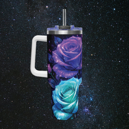 Starlit Bloom Thermal Tumbler, 40oz