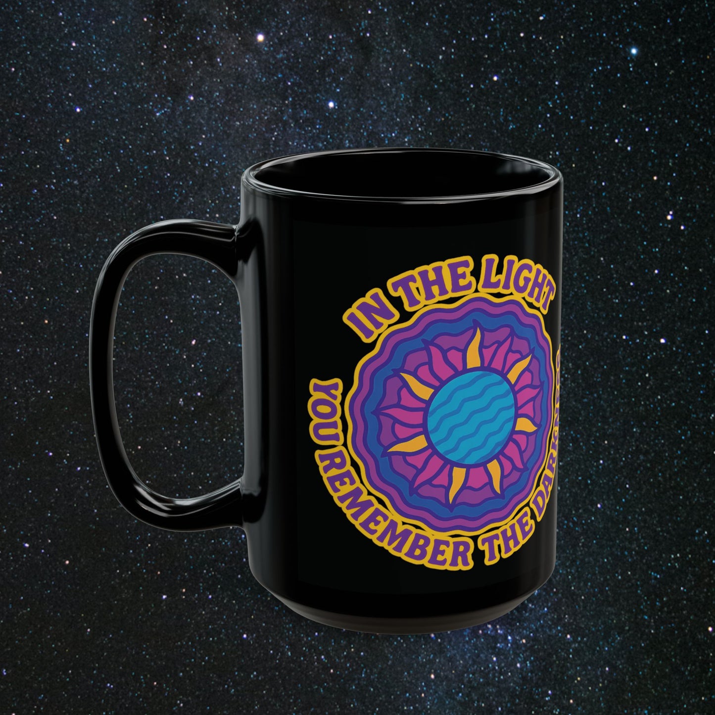 Find The Light Black Mug