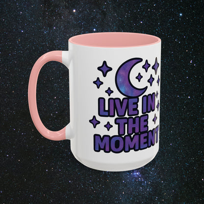 Live In The Moment Accent Coffee Mug