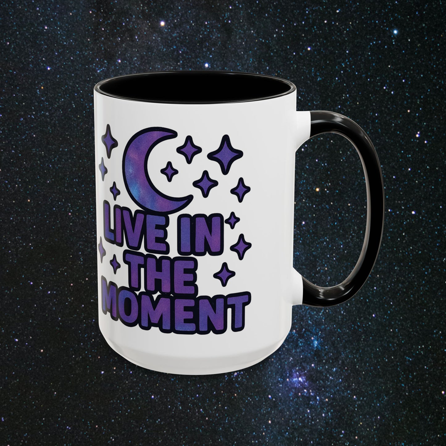 Live In The Moment Accent Coffee Mug