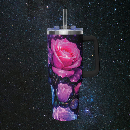 Starlit Bloom Thermal Tumbler, 40oz