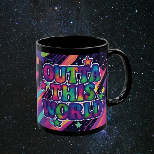 Outta This World Black Mug