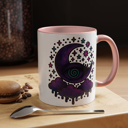 Hypnotic Moon Accent Coffee Mug