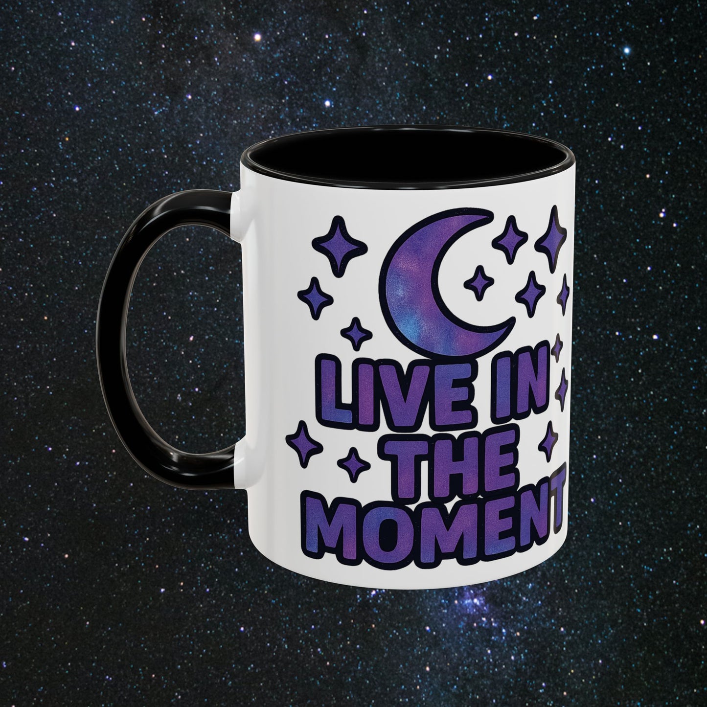 Live In The Moment Accent Coffee Mug