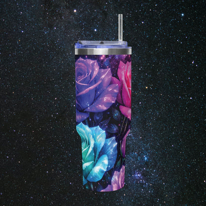 Starlit Bloom Thermal Tumbler, 40oz