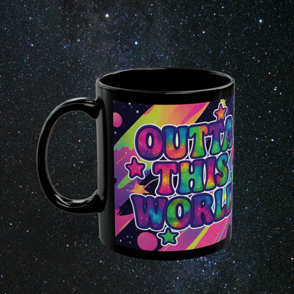 Outta This World Black Mug