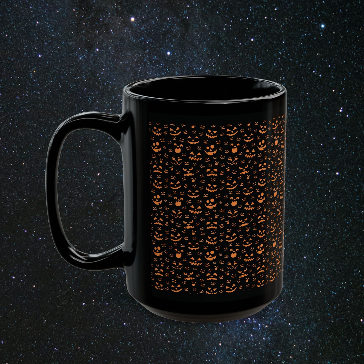 Haunted Caffeine Black Mug