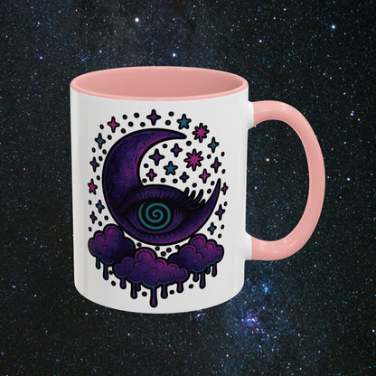 Hypnotic Moon Accent Coffee Mug