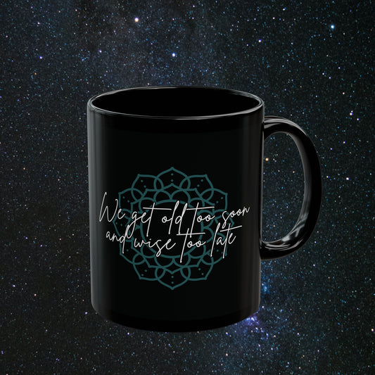 Timeless Wisdom Black Mug