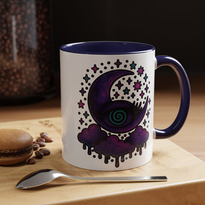 Hypnotic Moon Accent Coffee Mug