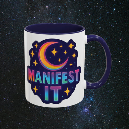 Manifest It Accent Coffee Mug