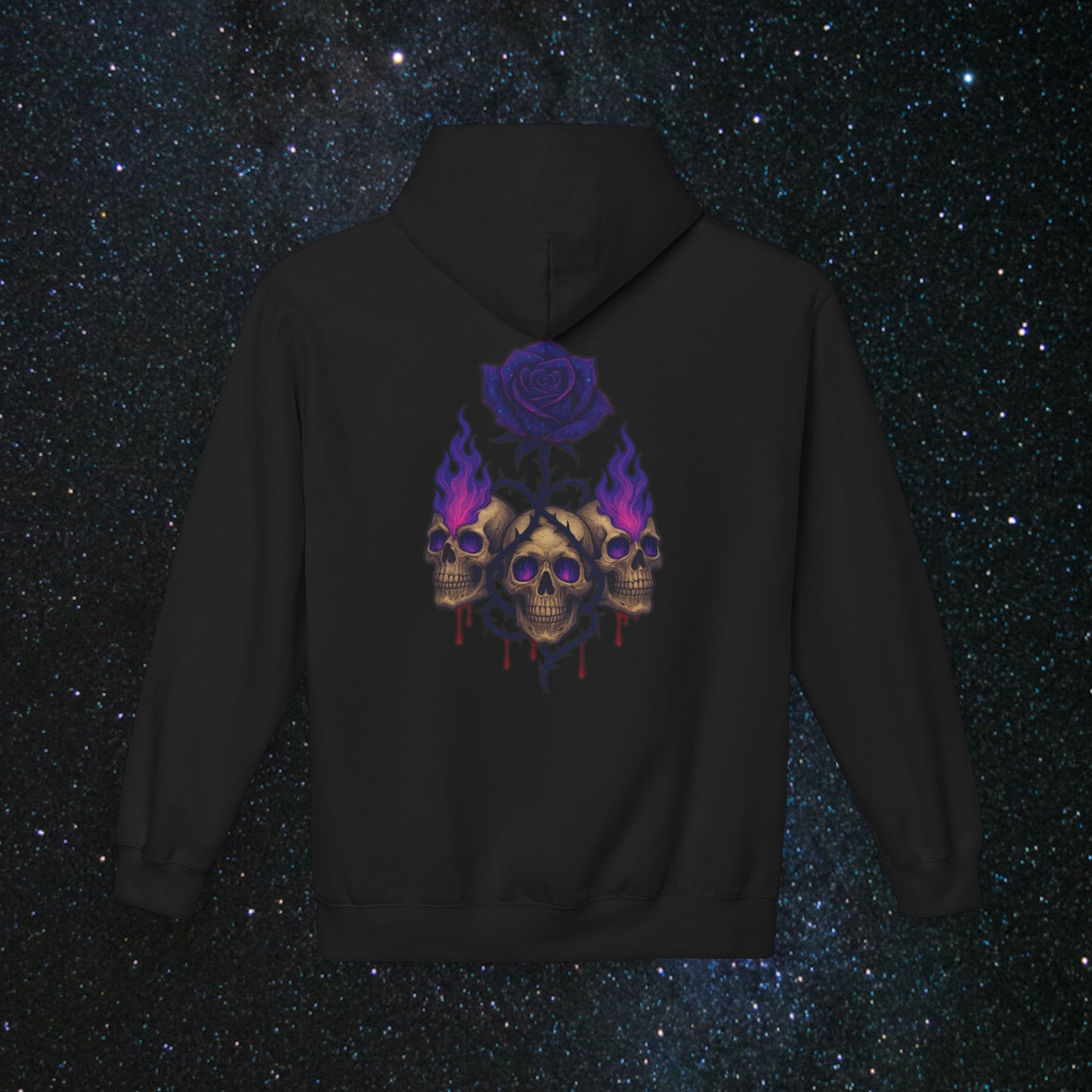 Ethereal Skull & Rose Hoodie