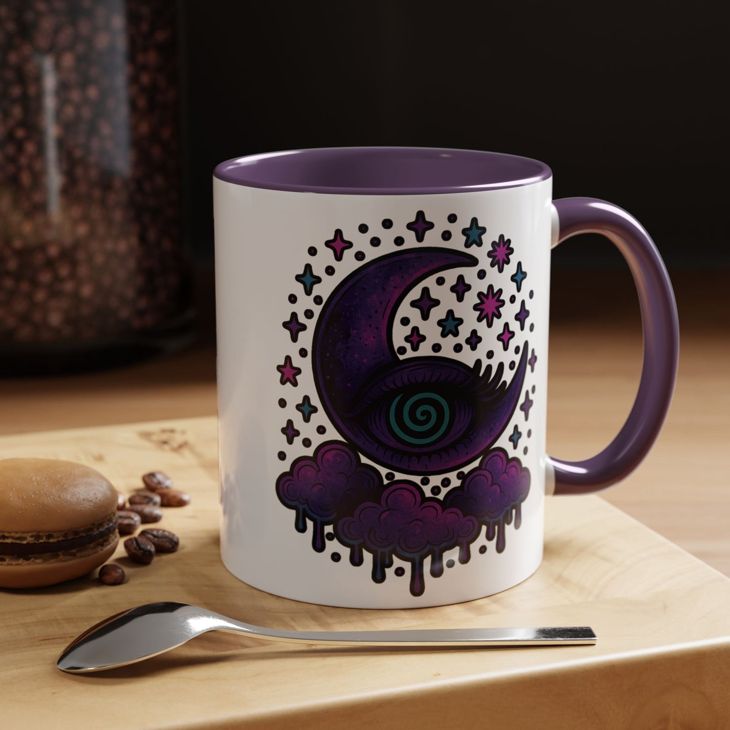 Hypnotic Moon Accent Coffee Mug