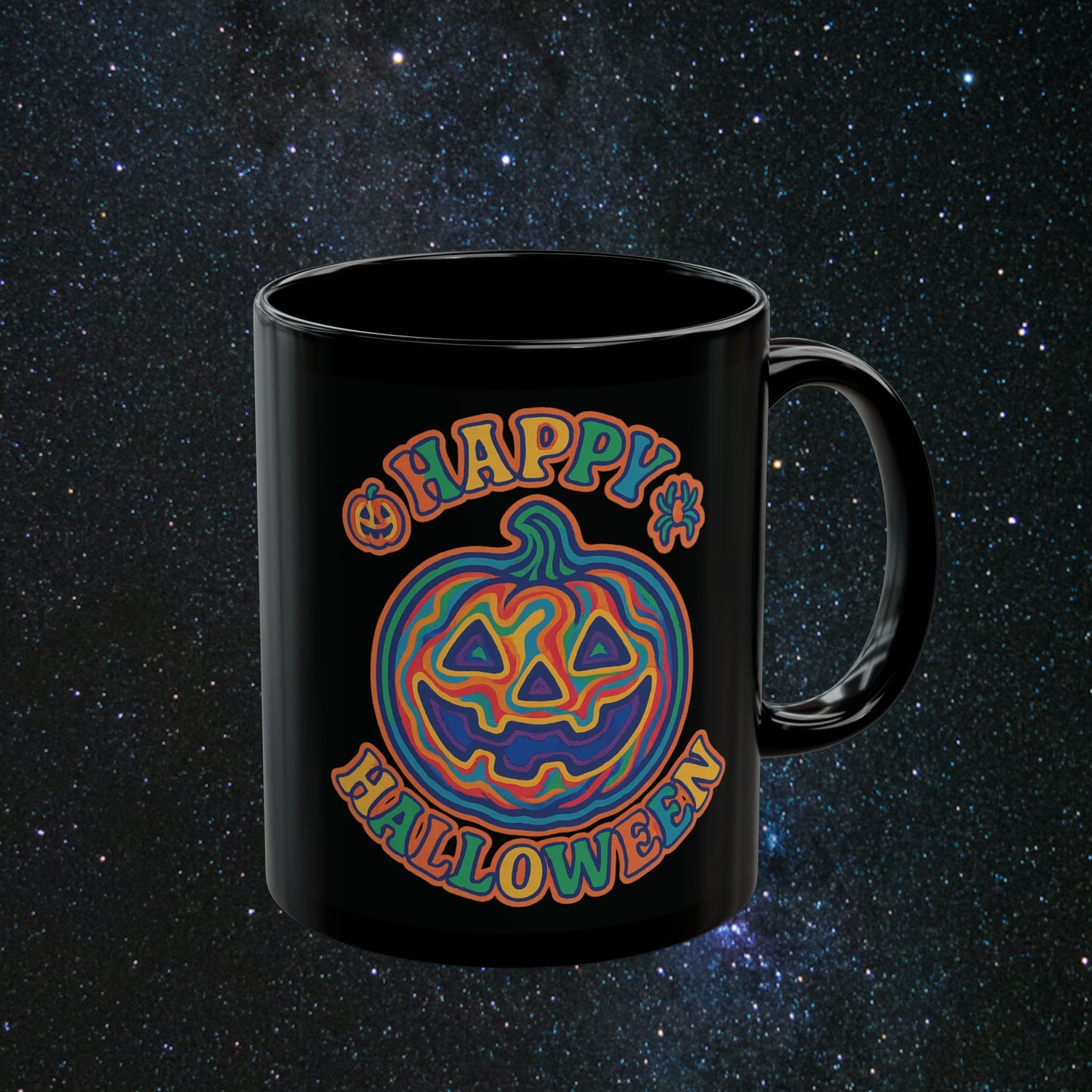 Psychedelic Halloween Black Mug