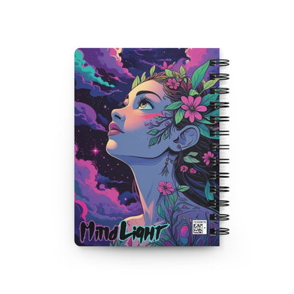 Cosmic Bloom Spiral Notebook