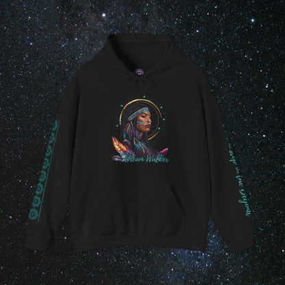 Cosmic Dream Walker - Women's Pullover Hoodie - MindLight Apparel - Cosmic Dream Walker - Women's Pullover Hoodie - Black - S - 