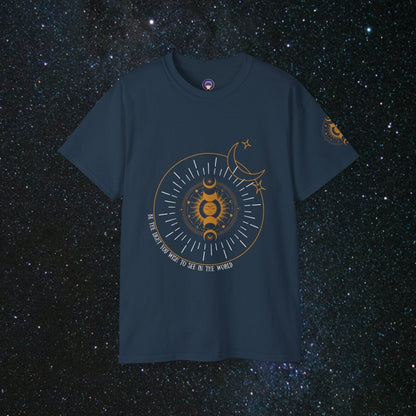'Be The Light' Loose Fit Women's Tee - MindLight Apparel - 'Be The Light' Loose Fit Women's Tee - Blue Dusk - S -