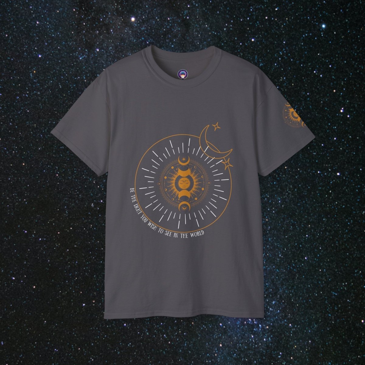 'Be The Light' Loose Fit Women's Tee - MindLight Apparel - 'Be The Light' Loose Fit Women's Tee - Charcoal - S -