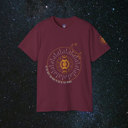 'Be The Light' Loose Fit Women's Tee - MindLight Apparel - 'Be The Light' Loose Fit Women's Tee - Maroon - S -