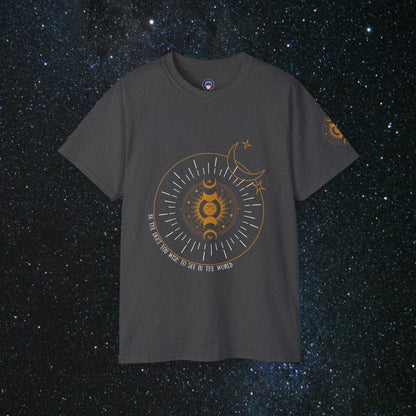 'Be The Light' Loose Fit Women's Tee - MindLight Apparel - 'Be The Light' Loose Fit Women's Tee - Dark Heather - S -