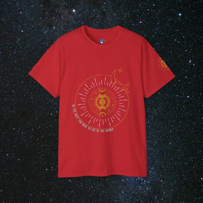 'Be The Light' Loose Fit Women's Tee - MindLight Apparel - 'Be The Light' Loose Fit Women's Tee - Red - S -