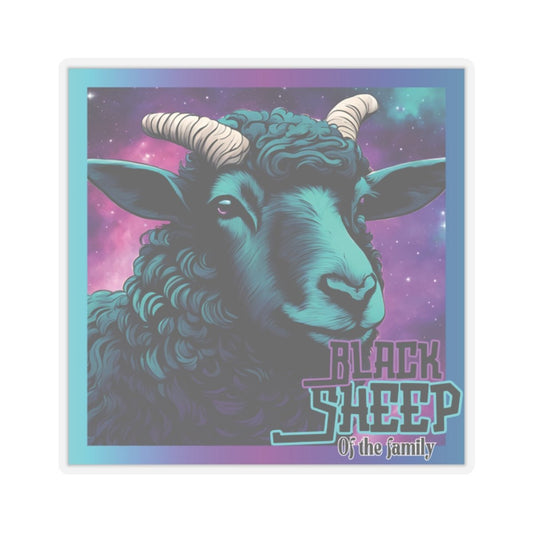 Black Sheep Stickers - MindLight Apparel - Black Sheep Stickers - 4" × 4" - Transparent - 