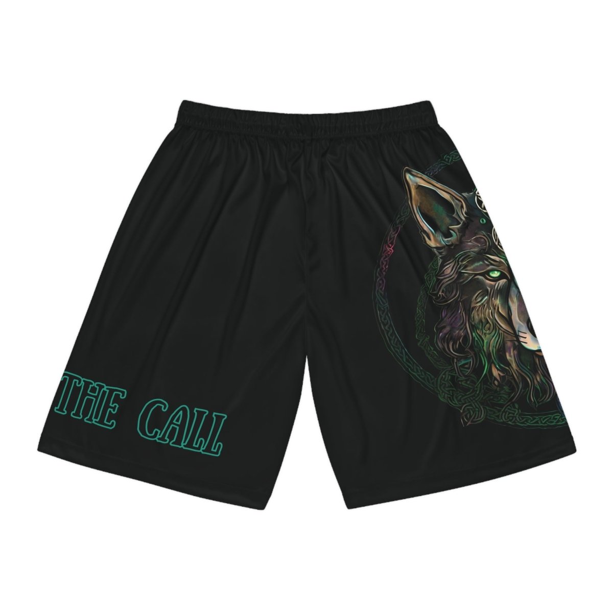 Call of the Wolf Men's Shorts - MindLight Apparel - Call of the Wolf Men's Shorts - Seam thread color automatically matched to design - XS -