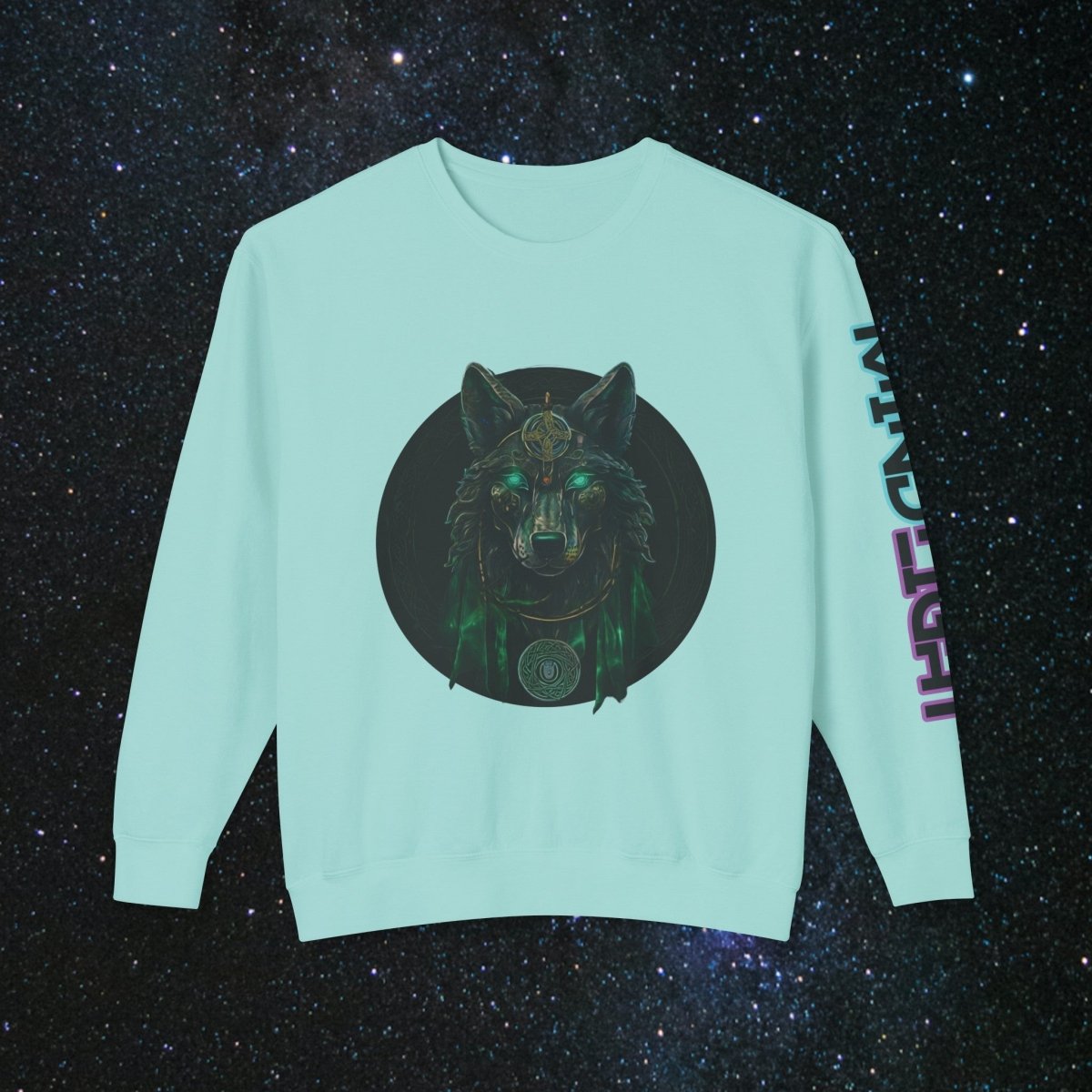 'Call of the Wolf' Mystic - Unisex Long Sleeve Tee - MindLight Apparel - 'Call of the Wolf' Mystic - Unisex Long Sleeve Tee - Chalky Mint - S -