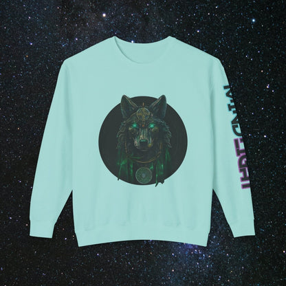 'Call of the Wolf' Mystic - Unisex Long Sleeve Tee - MindLight Apparel - 'Call of the Wolf' Mystic - Unisex Long Sleeve Tee - Chalky Mint - S -