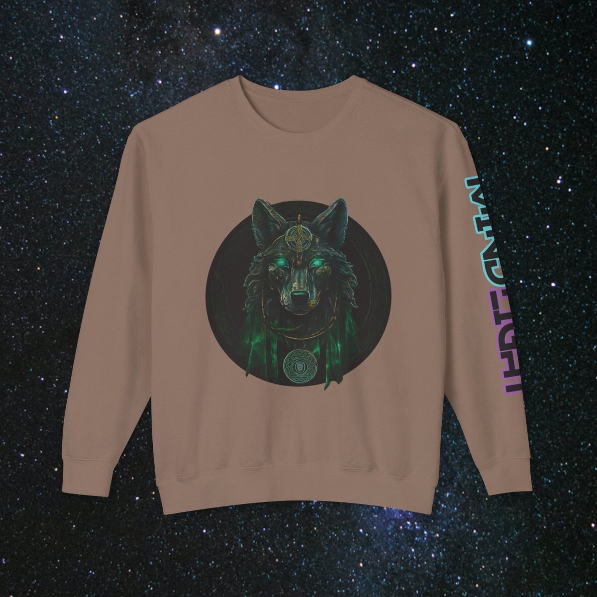 'Call of the Wolf' Mystic - Unisex Long Sleeve Tee - MindLight Apparel - 'Call of the Wolf' Mystic - Unisex Long Sleeve Tee - Espresso - S -