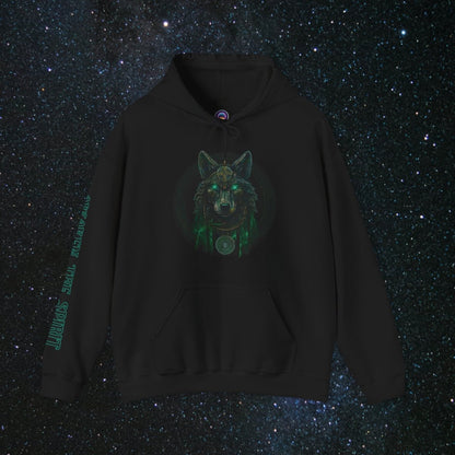 'Call of the Wolf' Mystic - Unisex Pullover Hoodie - MindLight Apparel - 'Call of the Wolf' Mystic - Unisex Pullover Hoodie - Black - S -