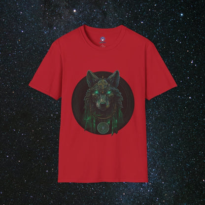 'Call of the Wolf' Mystical - Unisex Softstyle Tee - MindLight Apparel - 'Call of the Wolf' Mystical - Unisex Softstyle Tee - Cherry Red - S -