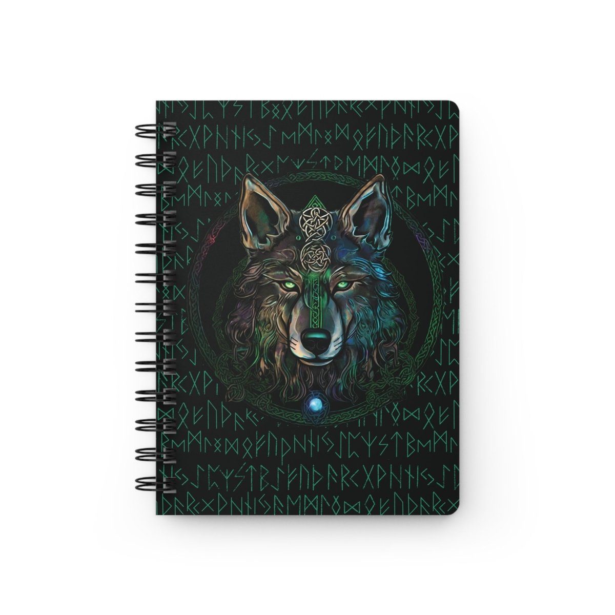 Call of the Wolf - Spiral Notebook - MindLight Apparel - Call of the Wolf - Spiral Notebook - One Size - 
