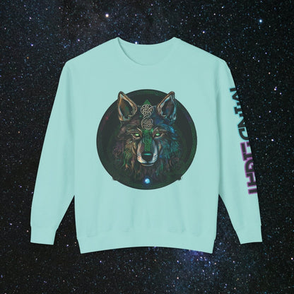 Call of the Wolf Unisex Long Sleeve Tee - MindLight Apparel - Call of the Wolf Unisex Long Sleeve Tee - Chalky Mint - S -