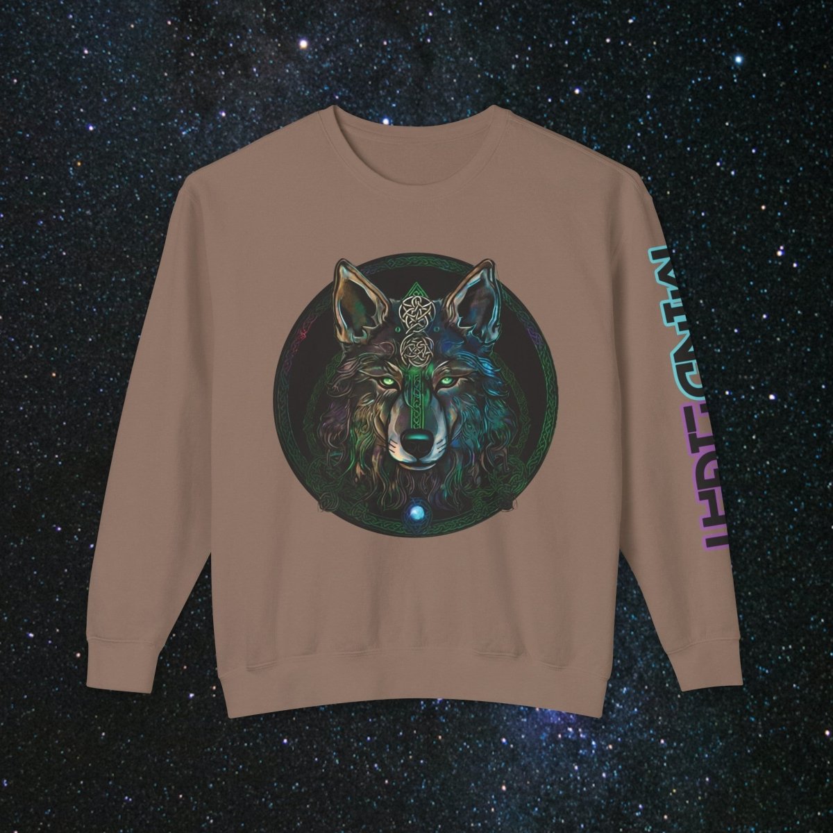 Call of the Wolf Unisex Long Sleeve Tee - MindLight Apparel - Call of the Wolf Unisex Long Sleeve Tee - Espresso - S -