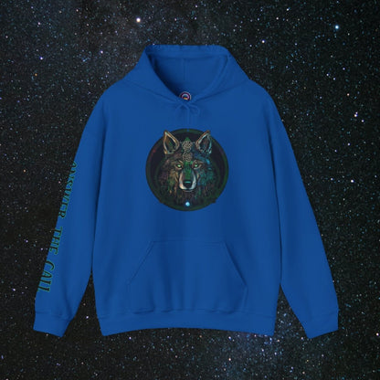 Call of the Wolf Unisex Pullover Hoodie - MindLight Apparel - Call of the Wolf Unisex Pullover Hoodie - Royal - S -