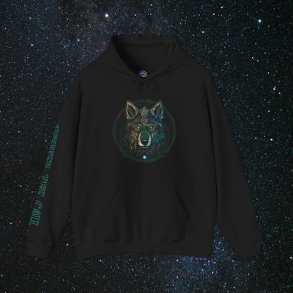 Call of the Wolf Unisex Pullover Hoodie - MindLight Apparel - Call of the Wolf Unisex Pullover Hoodie - Black - S -