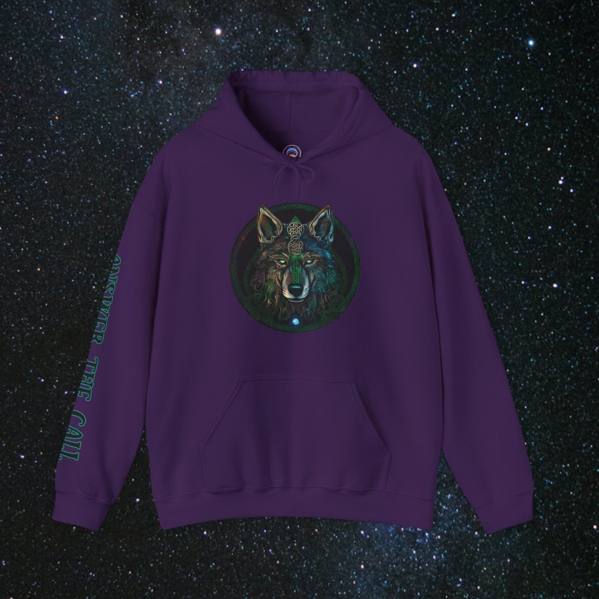 Call of the Wolf Unisex Pullover Hoodie - MindLight Apparel - Call of the Wolf Unisex Pullover Hoodie - Purple - S -