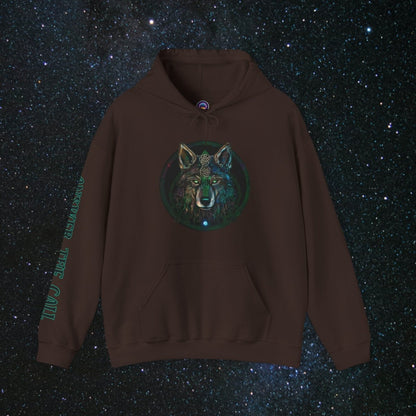 Call of the Wolf Unisex Pullover Hoodie - MindLight Apparel - Call of the Wolf Unisex Pullover Hoodie - Dark Chocolate - S -