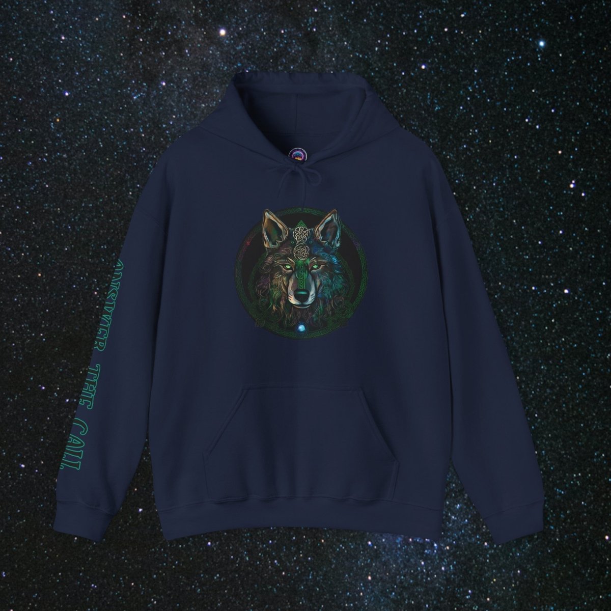 Call of the Wolf Unisex Pullover Hoodie - MindLight Apparel - Call of the Wolf Unisex Pullover Hoodie - Navy - S -