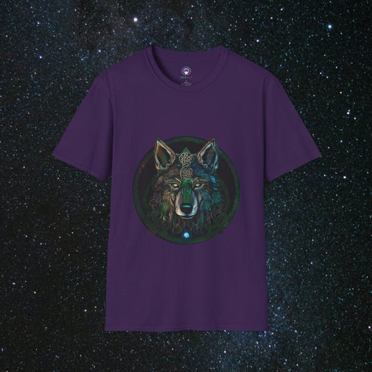 Call of the Wolf Unisex Softstyle Tee - MindLight Apparel - Call of the Wolf Unisex Softstyle Tee - Purple - S -