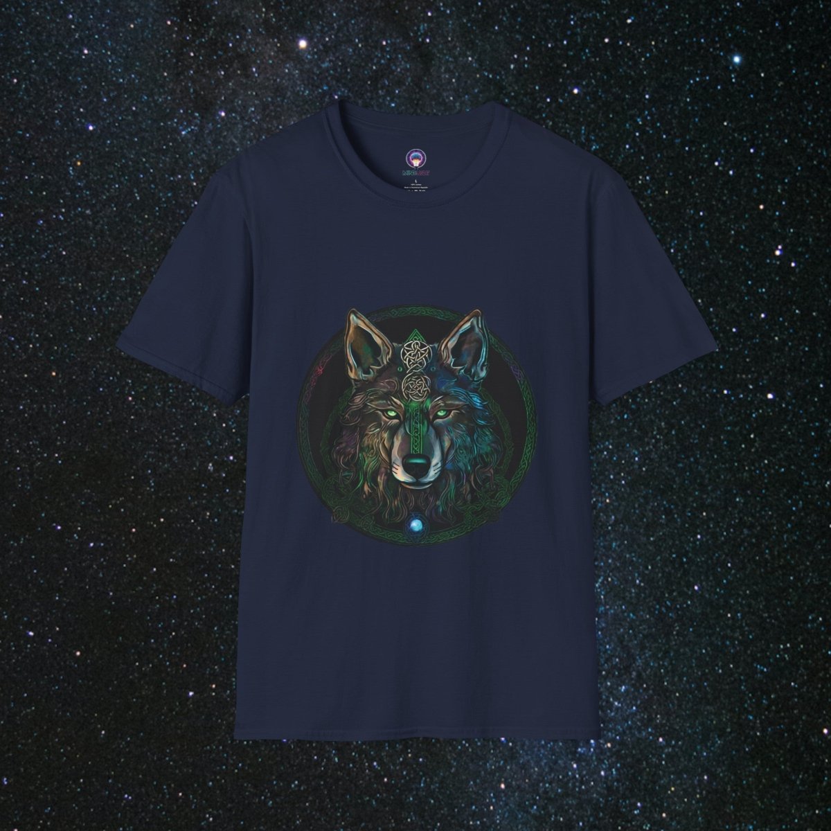 Call of the Wolf Unisex Softstyle Tee - MindLight Apparel - Call of the Wolf Unisex Softstyle Tee - Navy - S -