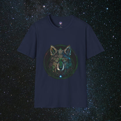 Call of the Wolf Unisex Softstyle Tee - MindLight Apparel - Call of the Wolf Unisex Softstyle Tee - Navy - S -